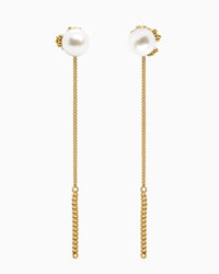 Gold-plated Summer Kaviar earrings with pearl