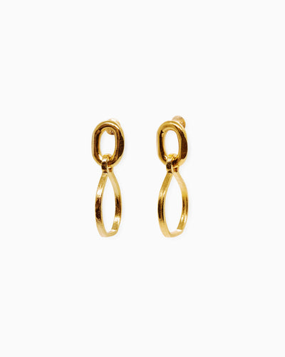 Earring Bold gold-plated