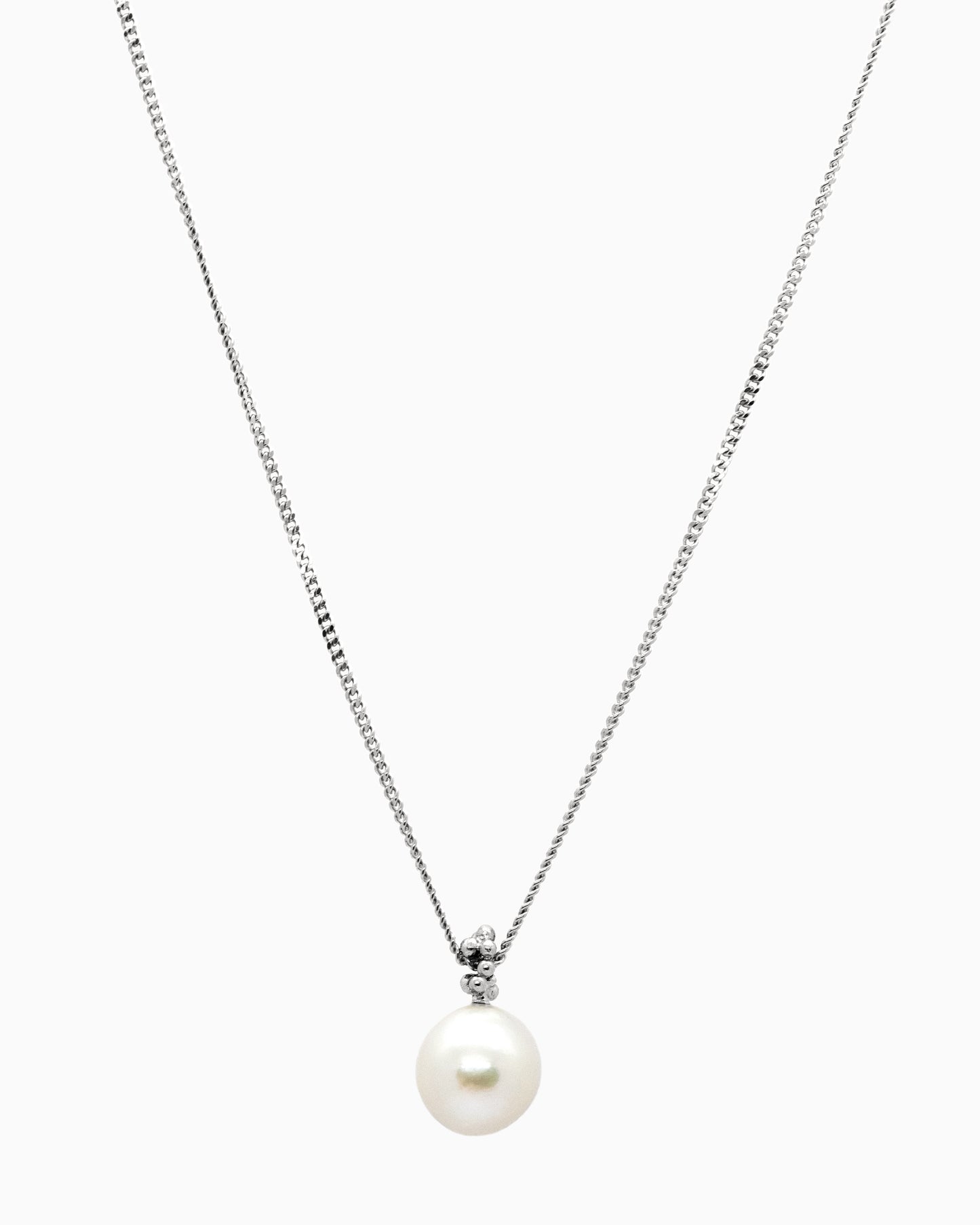 Silver Summer Kaviar necklace with pearl