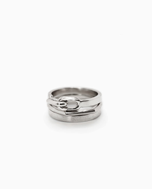 Zilveren combinatie ring Luga