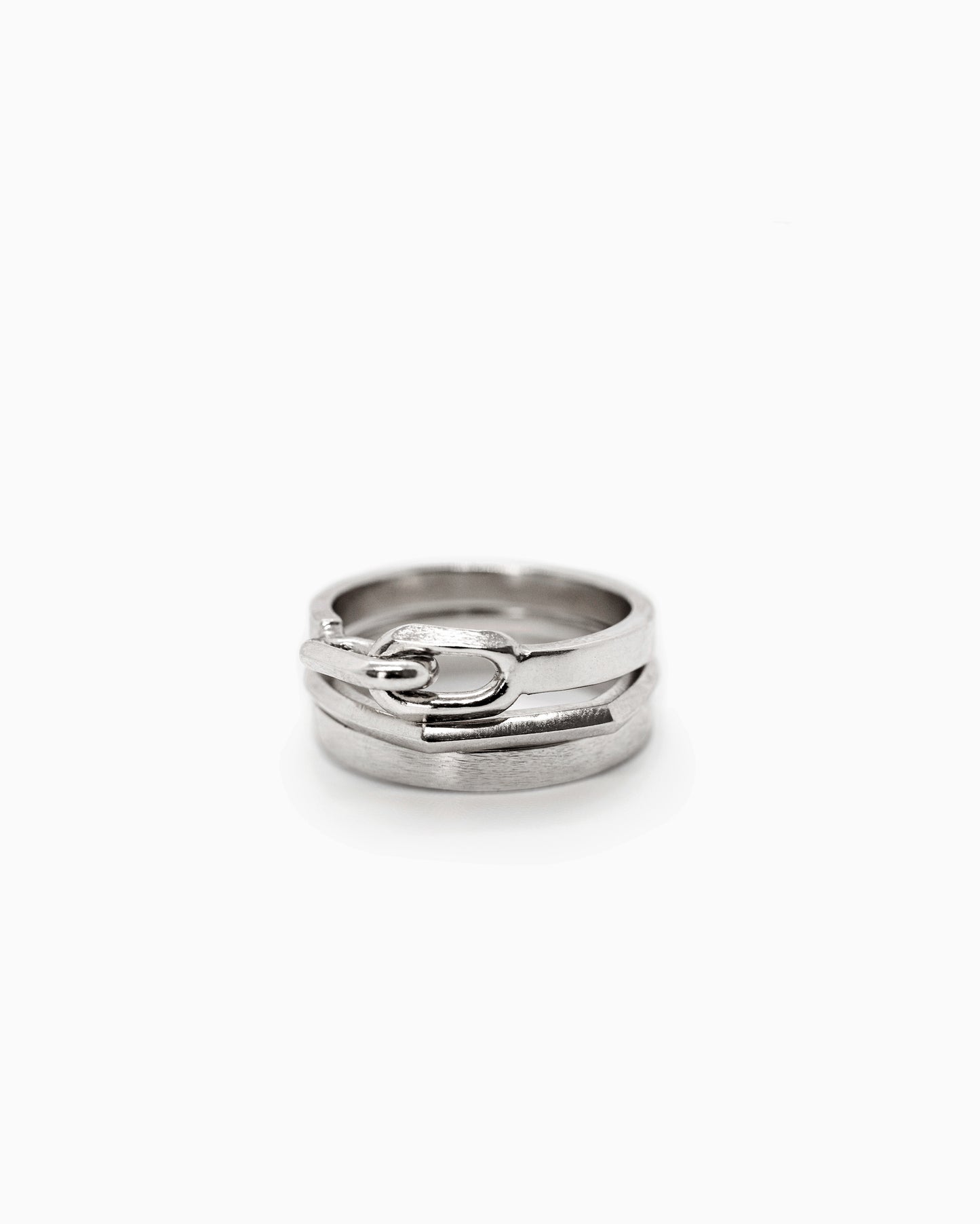 Zilveren combinatie ring LUGA