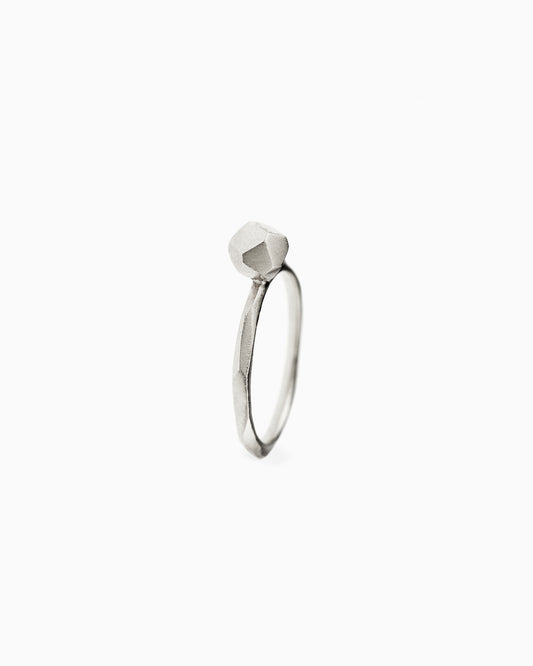 Zilveren ring small Rock