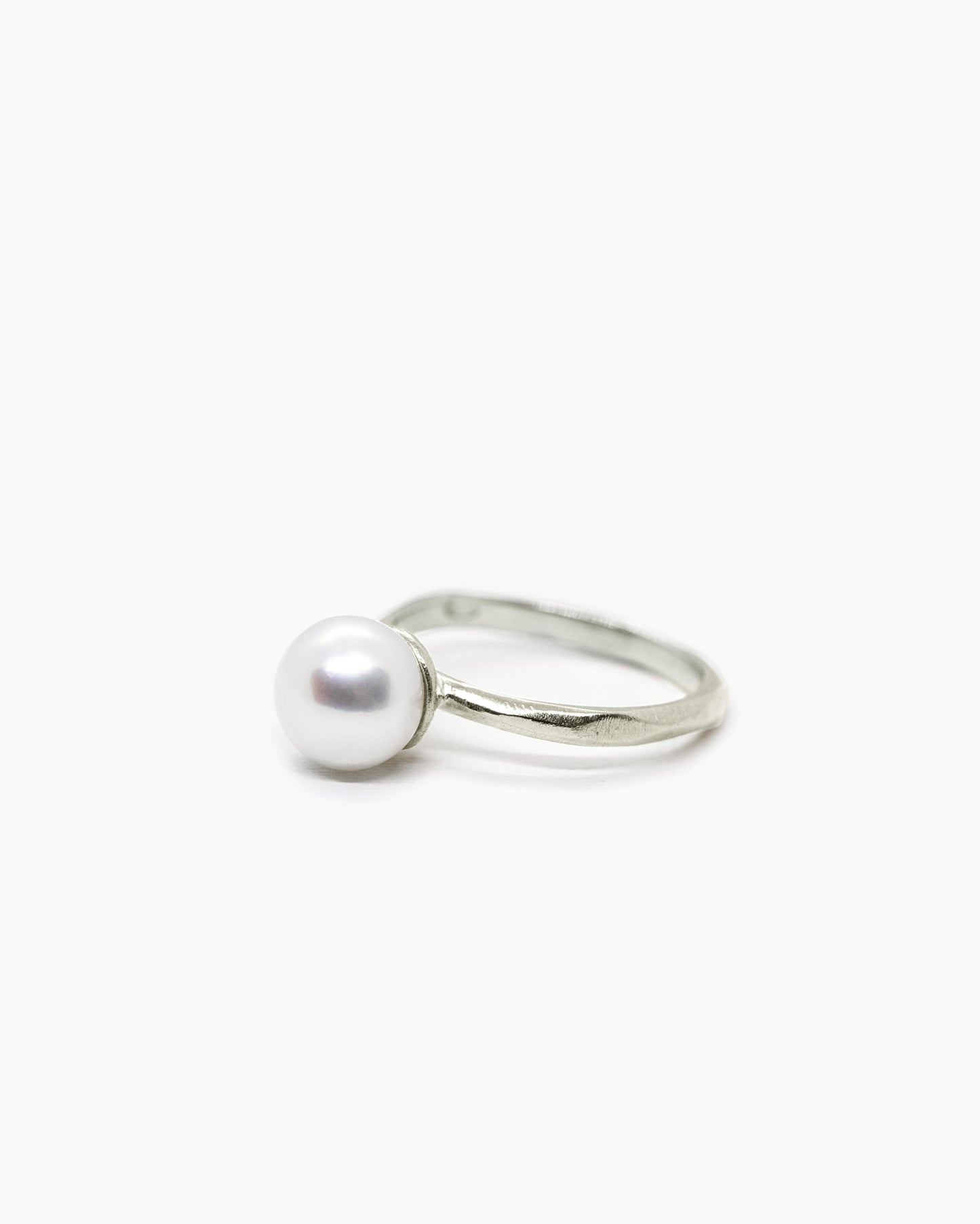 Zilveren Summer Kaviar ring met parel